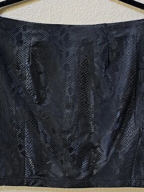 Snakeskin Mini Skirt